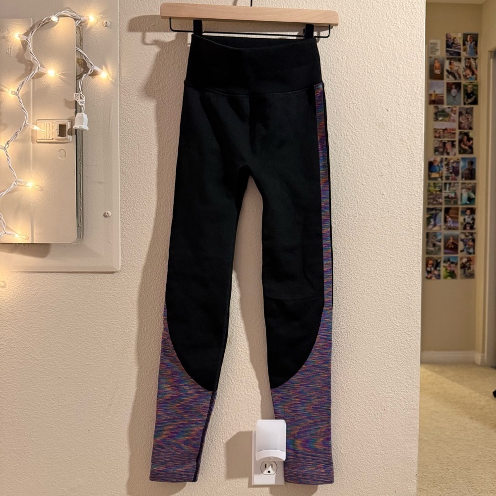 Lululemon Athletica Black and Multicolor Leggings